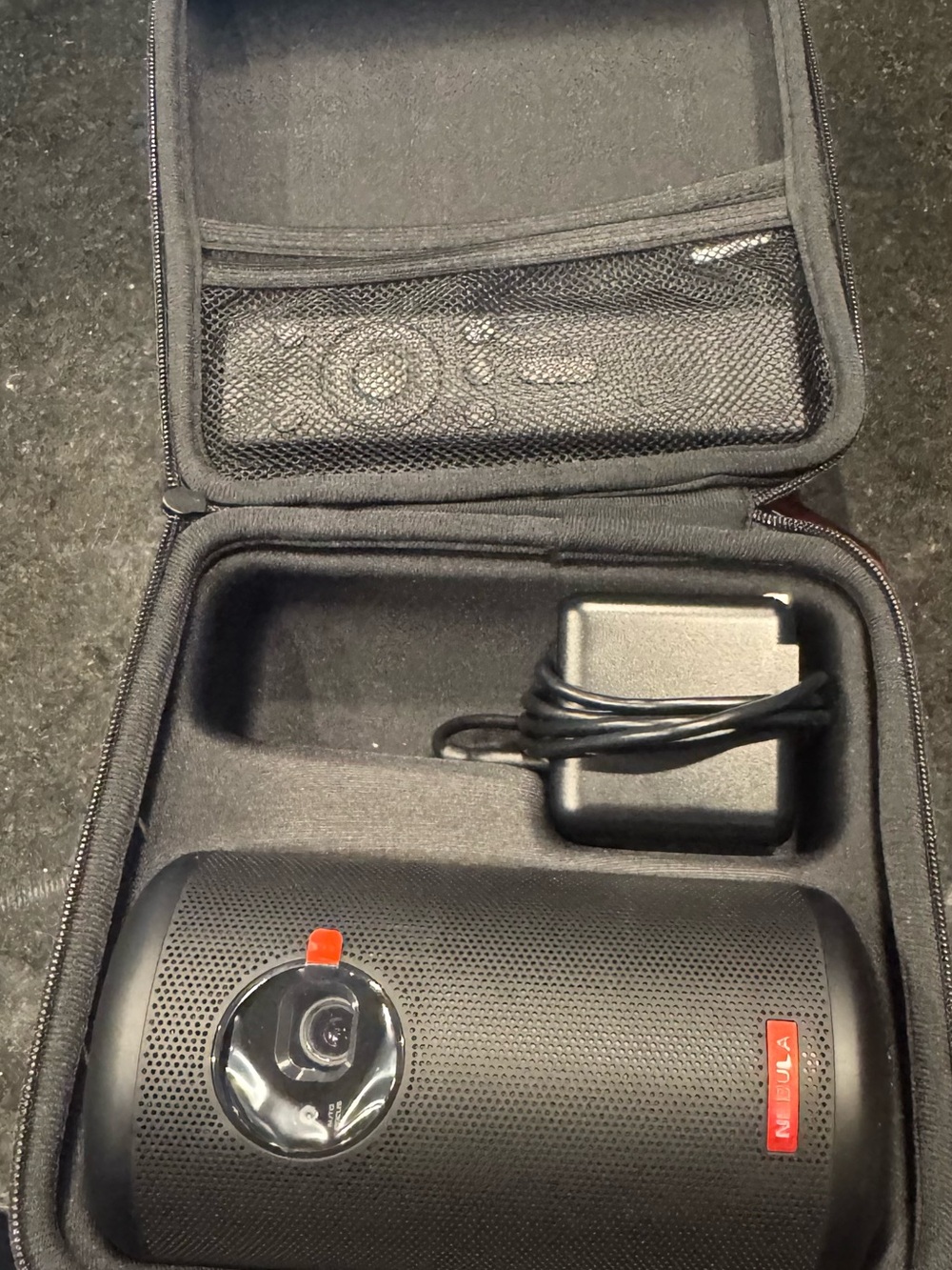 Black Portable Projector with Carry Case